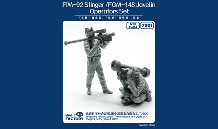 1/35 Magic Factory FIM-92 Stinger/FGM-148 Javelin Operators Set 7501 - MPM Hobbies