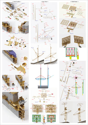 1/350 Pontos Model USS CV-6 Enterprise 1942 Detail Up Set (Blue Deck) 37031FB