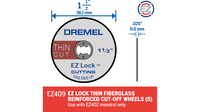 Dremel 1 1/2" Ez Lock Thin Cut (5 Blades) Ez Lock Cut-Off Wheel Ez409