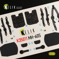 1/35 Kelik MH-60S Knight Hawk interior 3D decals for Kitty Hawk kit K35011
