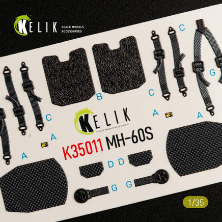 1/35 Kelik MH-60S Knight Hawk interior 3D decals for Kitty Hawk kit K35011