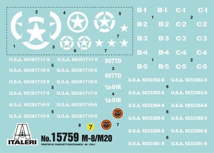 1/56 Italeri M8/M20 Tank 15759
