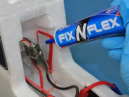 Fix N Flex tube being applied to electrical wiring inside a foam block.