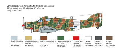 1/72 Italeri S.79 Sparviero Bomber Version 1412