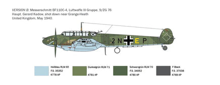 1/72 Italeri Bf 110 C Zerstorer 0049