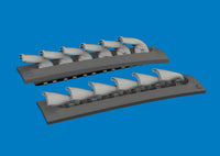 1/48 Eduard P-40E w/ fishtail exhaust stacks LooKplus Brassin for EDUARD kit 644300