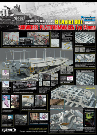 1/35 Sabre Model Genuine SSyms German Railway SCHWERER PLATTFORMWAGEN 35A05