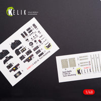 1/48 Kelik F-82 (F,G) Twin Mustang interior 3D decals for Modelsvit kit K48013