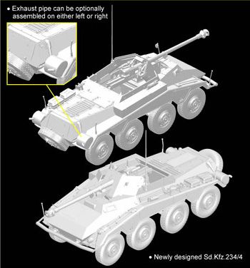 1/35 Dragon Model Sd.Kfz.234/4 Panzerspähwagen 6772
