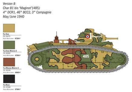 1/56 Italeri Char B1 Bis 25766