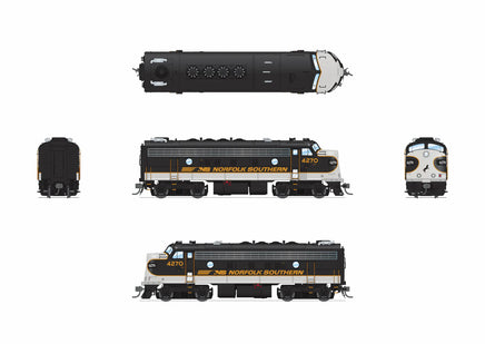 HO Broadway Ltd EMD F9/F7 A/B NS 4270/4275 Tuxedo Scheme A-Unit Paragon4 Sound/DC/DCC Unpowered B 9700