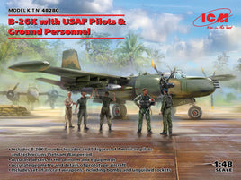 1/48 ICM B-26K with USAF Pilots & Ground Personnel 48280