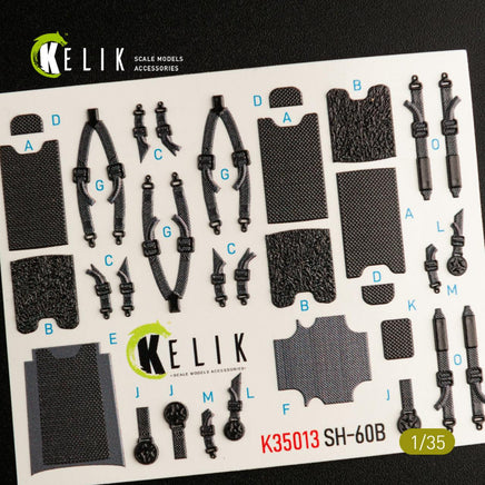 1/35 Kelik SH-60B interior 3D decals for Kitty Hawk kit K35013