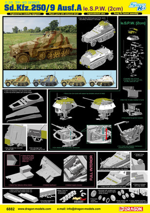 1/35 Dragon Model Sd.Kfz. 250/9 Ausf. A le. S.P.W (2cm) 6882