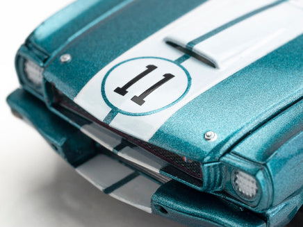 AFX Mega G+ 1965 Shelby Mustang GT350R Mark Donohue Blue/White 22071