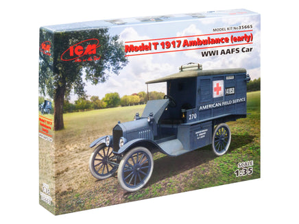 1/35 ICM Model T 1917 Ambulance (Early) WWI AAFS Car 35665