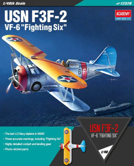 1/48 Academy US Navy Fighter F3F-2 VF-6 "Fighting Six" 12326 - MPM Hobbies