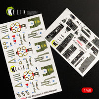 1/48 Kelik F-4G Interior 3D Decals for Meng Kit K48056