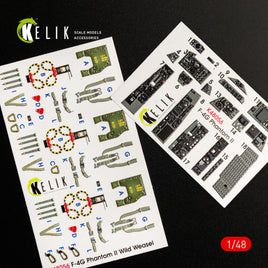 1/48 Kelik F-4G Interior 3D Decals for Meng Kit K48056