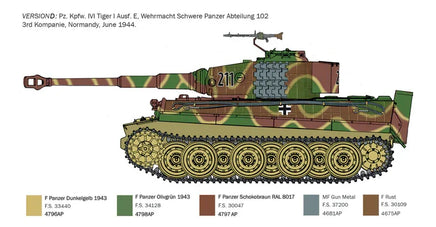 1/35 Italeri Pz.Kpfw. VI Tiger I Ausf. E Late Production 6754