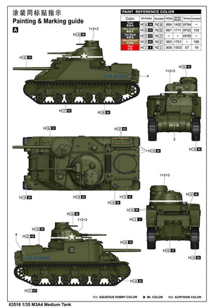 1/35 iLoveKit M3A4 Medium Tank 63518