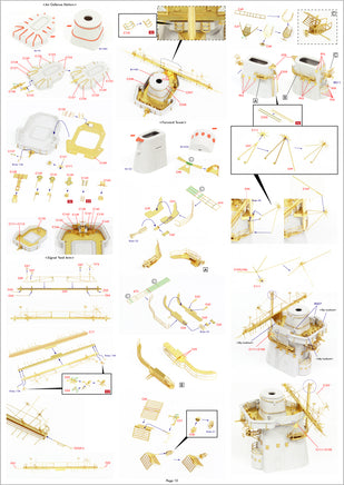 1/350 Pontos Model USS BB-63 Missouri 1945 Detail Up Set for HB (20B Deck Blue) 37034FB