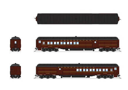 HO Broadway Ltd PRR Heavyweight 5-Car Passenger Set Late 1940's Era "Quaker City" 8965 - MPM Hobbies