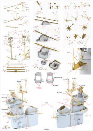 1/350 Pontos Model USS BB-63 Missouri 1945 Detail Up Set "Advanced" (Teak Tone) 37026FN