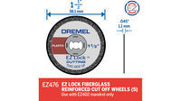 Dremel 1 1/2" Ez Lock Plastic Fiberglass Reinforced (5 Blades) Ez Lock Cut-Off Wheel Ez476