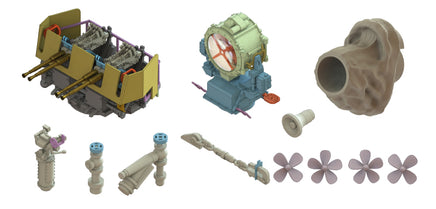 1/200 Pontos Model USS Missouri/Iowa 1944 Advanced Add-On Set 21002F1