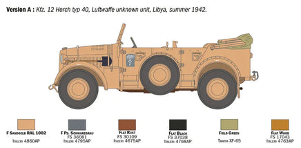 1/35 Italeri Kfz. 12 Horch 901 Typ 40 Frühen Ausf. 6597