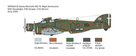 1/72 Italeri S.79 Sparviero Bomber Version 1412