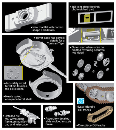 1/35 Dragon Model Pzkpfw.VI Ausf.E Sd.Kfz 181 Tiger 1 "Tunisian Initial" 6608