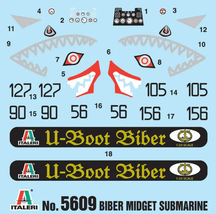 1/35 Italeri Biber Midget Submarine 5609