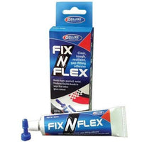 Fix N Flex adhesive tube and packaging on a white background