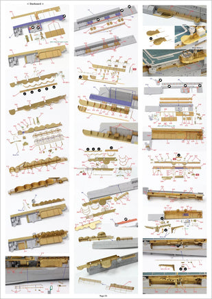 1/350 Pontos Model USS CV-6 Enterprise 1942 Detail Up Set (Teak Tone Deck) 37031FN