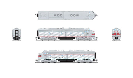 N Broadway Ltd EMD E8A CB&Q 9938A w/ Red Stripes, Paragon4 Sound/DC/DCC 8816