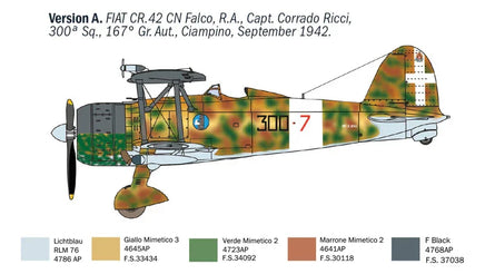 1/72 Italeri FIAT CR.42 CN "Falco" night fighter 1485 - MPM Hobbies