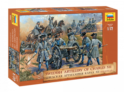 1/72 Zvezda Swedish Artillery Charles XII 8066
