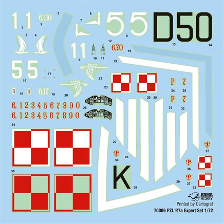 1/72 Arma Hobby PZL P.7a Expert Set 70006