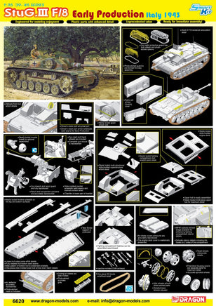 1/35 Dragon Model Stug. III F/8 Early Production Italy 1943 6620