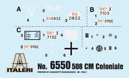 1/35 Italeri Fiat 508 CM Coloniale with Crew 6550