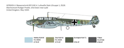 1/72 Italeri Bf 110 C Zerstorer 0049