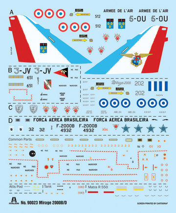 1/72 Italeri Mirage 2000 B/D 90023