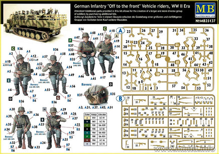 1/35 Master Box German Infantry "Off to the Front" Vehicle Riders 35137