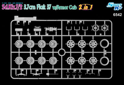 1/35 Dragon Model Sd.Kfz. 7/2 3.7cm Flak 37 w/Armor Cab 6542