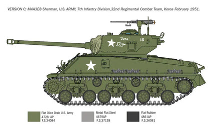 1/35 Italeri Sherman M4A3E8 - Korean War 6586