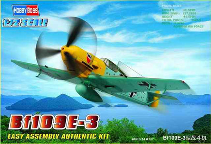 1/72 Hobby Boss Bf109E-3 Fighter Easy Assembly Authentic Kit 80253
