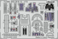 1/72 Eduard MiG-29 9-13 Photo etched set for GREAT WALL HOBBY kit 73846