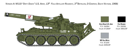 1/35 Italeri M110 Self Propelled Howitzer 6574 - MPM Hobbies